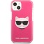 Karl Lagerfeld TPE Choupette Head Kryt iPhone 13 mini Fuchsia