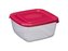 BOX NA POTRAVINY  POLAR ČTVERCOVÝ 1500ML ČERVENÝ -PT 1676