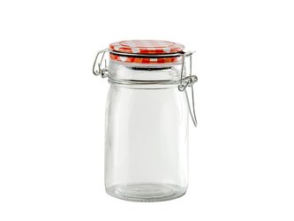 SKLENĚNÁ DÓZA NA SYPKÉ POTRAVINY VANILLA 250 ML