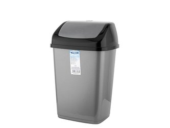 ODPADKOVÝ KOŠ SLIM 10L VÝKLOPNÝ ŠEDÝ