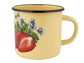 SMALTOVANÝ HRNEK 11CM 1L JAHODA