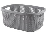 KOŠ RATTAN NA ČISTÉ PRÁDLO 32L ŠEDÝ