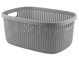 KOŠ RATTAN NA ČISTÉ PRÁDLO 32L ŠEDÝ