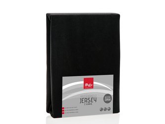JERSEY PROSTĚRADLO S GUMIČKOU 220X200 48-ČERNÉ
