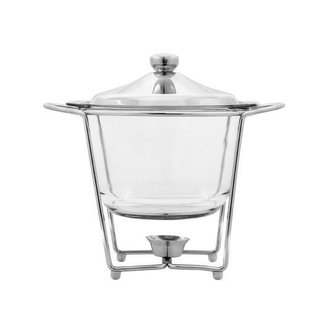 Florina SKLENĚNÝ PEKÁČ SE STOJANEM A OHŘÍVAČEM 4l  Ferro 26 x 22,5 cm, 4 l