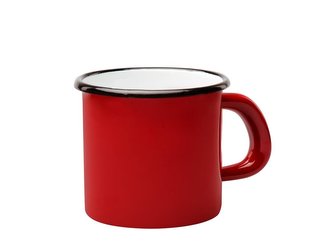 SMALTOVANÝ HRNEK  10CM 740ML ČERVENÝ