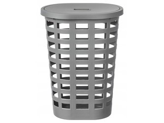 KOŠ NA PRÁDLO BOSTON KRUHOVÝ ŠEDÝ - PT6015