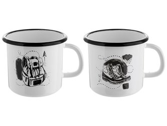 SMALTOVANÝ HRNEK 9CM 550ML EXPLORIA MIX