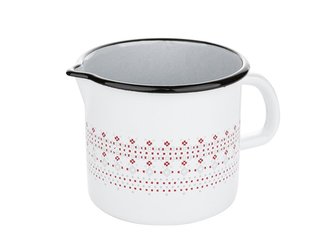 SMALTOVANÝ HRNEK 12CM 1,24L MARRY WHITE