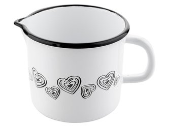 SMALTOVANÝ HRNEK S VÝLEVKOU 12CM 1,24L MERRYLOVE