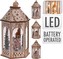 Lucerna s LED osvětlením a vánoční dekorací 48 cm