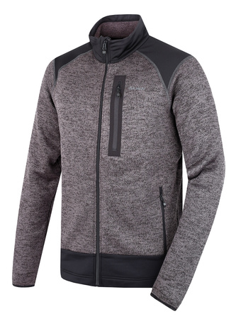 Pánský fleecový svetr na zip Alan M black - S Pánský fleecový svetr na zip Alan M black - S