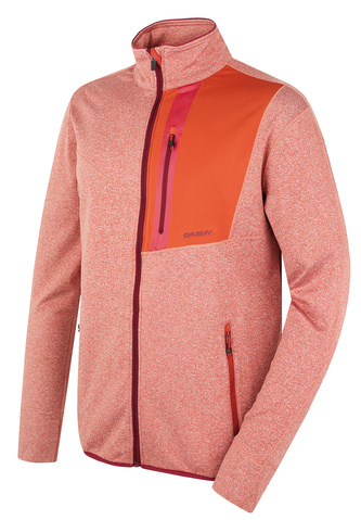 Pánská mikina na zip Ane M dk. brick orange - M