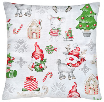 Bavlněný polštář 037 CHRISTMAS bílá 40x40 cm, Mybesthome