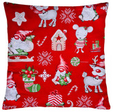 Bavlněný polštář 036 CHRISTMAS červená 40x40 cm, Mybesthome