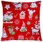 Bavlněný polštář 036 CHRISTMAS červená 40x40 cm, Mybesthome