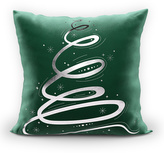Polštář CHRISTMAS TREE smaragdová/stříbrná 45x45 cm MyBestHome