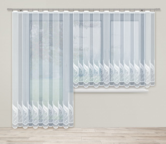 Dekorační žakárová záclona s řasící páskou YUKO 250 bílá 200x250 cm MyBestHome