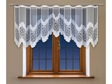 Dekorační žakárová záclona s řasící páskou SIBEL 90 bílá 300x90 cm MyBestHome