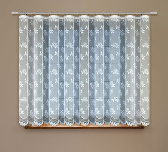 Dekorační žakárová záclona s řasící páskou GALINA 90 bílá 300x90 cm MyBestHome