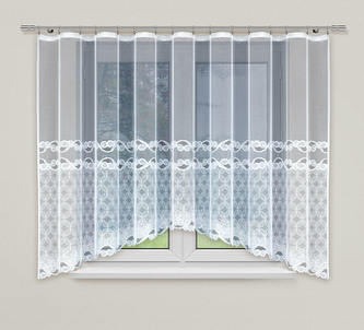 Dekorační žakárová záclona s řasící páskou MICHAELA 150 bílá 300x150 cm MyBestHome