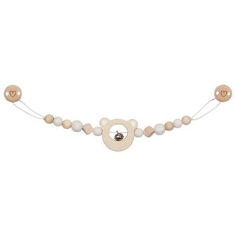 Řetěz do kočárku - Hlava medvěda s rolničkou