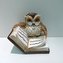 Sova s knihou poly velká 10x8cm