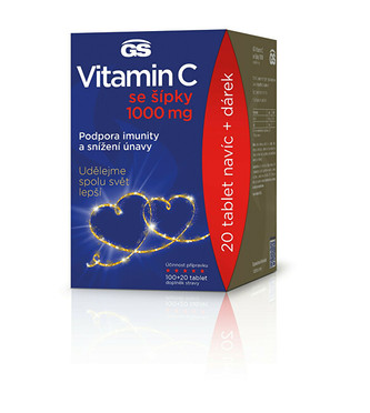 Green-Swan GS Vitamin C1000 + šípky 100 + 20 tablet edice 2022