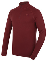 Pánská merino mikina Aron Zip M bordo - XL
