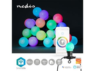 Smart LED vánoční řetěz NEDIS WIFILP03C20 10m WiFi Tuya