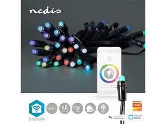 Smart LED vánoční řetěz NEDIS WIFILP01C48 10,8m WiFi Tuya