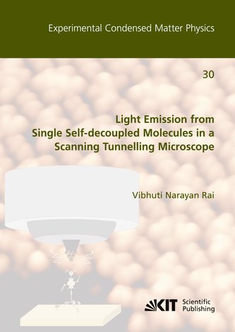 Light Emission from Single Self-decoupled Molecules in a Scanning Tunnelling Microscope