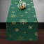 Ubrus - běhoun na stůl SNOWFLAKE smaragdová/zlatá 40x140 cm Mybesthome