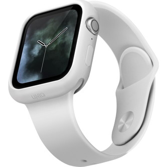 UNIQ Lino silikonové pouzdro Apple Watch Series 4/5/6/SE (40mm) bílé