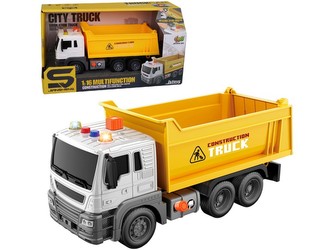 Auto nákladní na setrvačník, se světlem a zvukem, na baterie,  24,5 x 10 x 11 cm