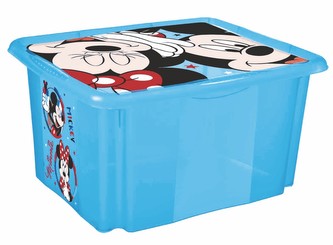 Úložný box s víkem "Mickey" malý, Modrá
