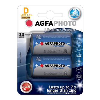 Baterie D (LR20) alkalická AGFAPHOTO Power 2ks / blistr Baterie D (LR20) alkalická AGFAPHOTO Power 2ks / blistr