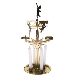 Kovové andělské zvonění se 4 svíčkami, 12/144