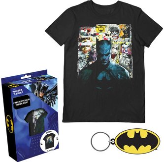 Pánské tričko s přívěskem DC Comics|Batman: Shadows (L) černá bavlna