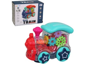 Lokomotiva na baterie, se světlem a hudbou,  16 x 8 x 12 cm