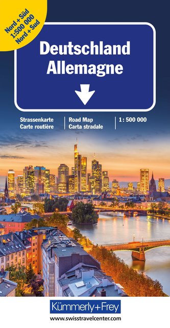 Deutschland Nord + Süd Strassenkarte