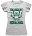 Dámské tričko Netflix|Stranger Things: Hawkins High School (L) šedá bavlna