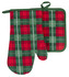 Kuchyňský set rukavice/chňapka JINGLE BELLS zelená 18x30 cm/20X20 cm ESSEX
