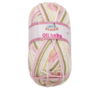 Příze OLI BABY - růžová, béžová - 100g / 210 m
