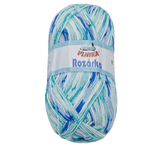 Příze ROZÁRKA - bílá, modrá, tyrkysová - 100g / 360 m