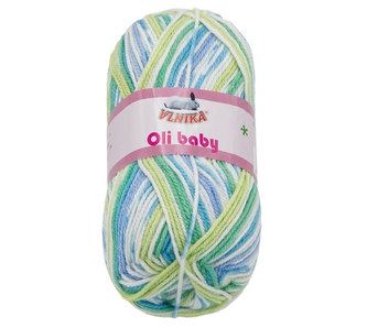 Příze OLI BABY - zelená, modrá - 100g / 210 m