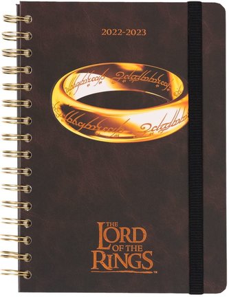 Plánovací týdenní školní diář A5 2022/2023 The Lord Of The Rings|Pán prstenů se samolepkami, záložkami a obálkou (14,8 x 21 cm)