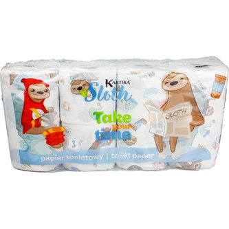 Toaletní papír s potiskem 3 vrstvý 8 ks Sloth