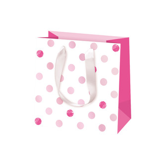 Taška dárková 16,5x16,5x10 cm, Frozen Glam Růžová