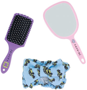 Kosmetický dárkový set Friends|Přátelé: How You Doin'? kartáč, zrcátko, gumička (34 x 28 cm)